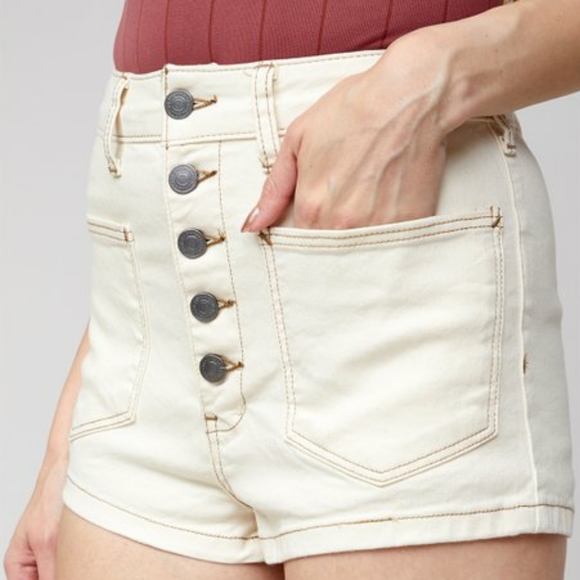 Free People Pants - FP We The Free Bridgette Cream High Waisted Shorts NWOT